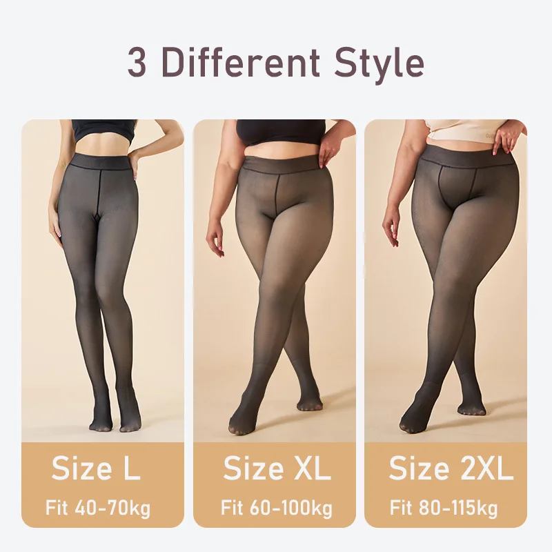 

Women Pantyhose Warm Winter Sexy Translucent Thick Thermal Tights Stockings High Waist Elastic Plus Size Leggings Pantyhose