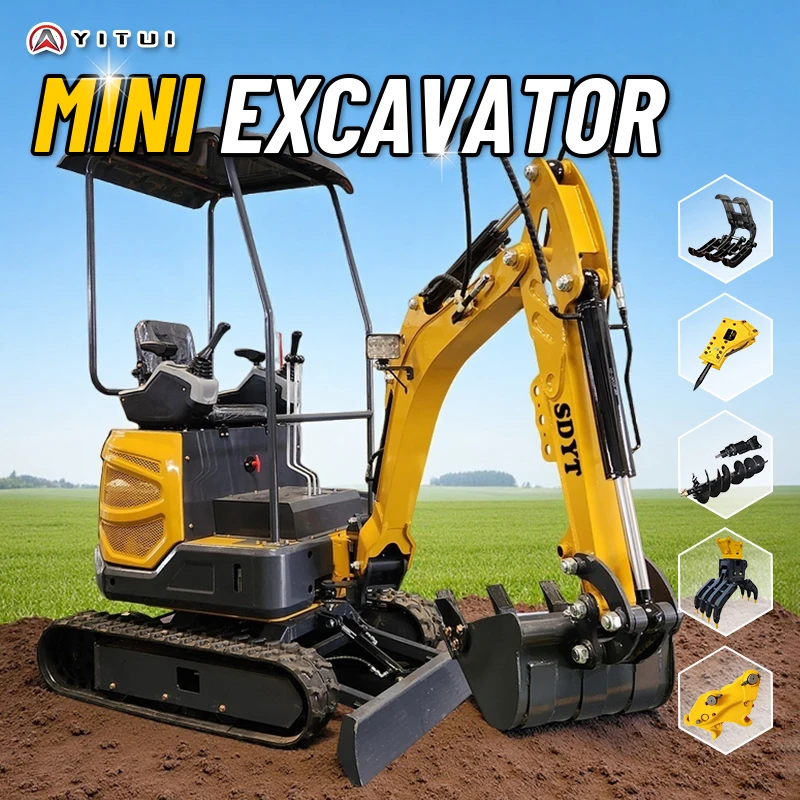 La fabbrica di mini escavatori da 2 tonnellate più venduta in Cina flessibile rotante personalizzato per l'uso in più scenari Mini escavatore