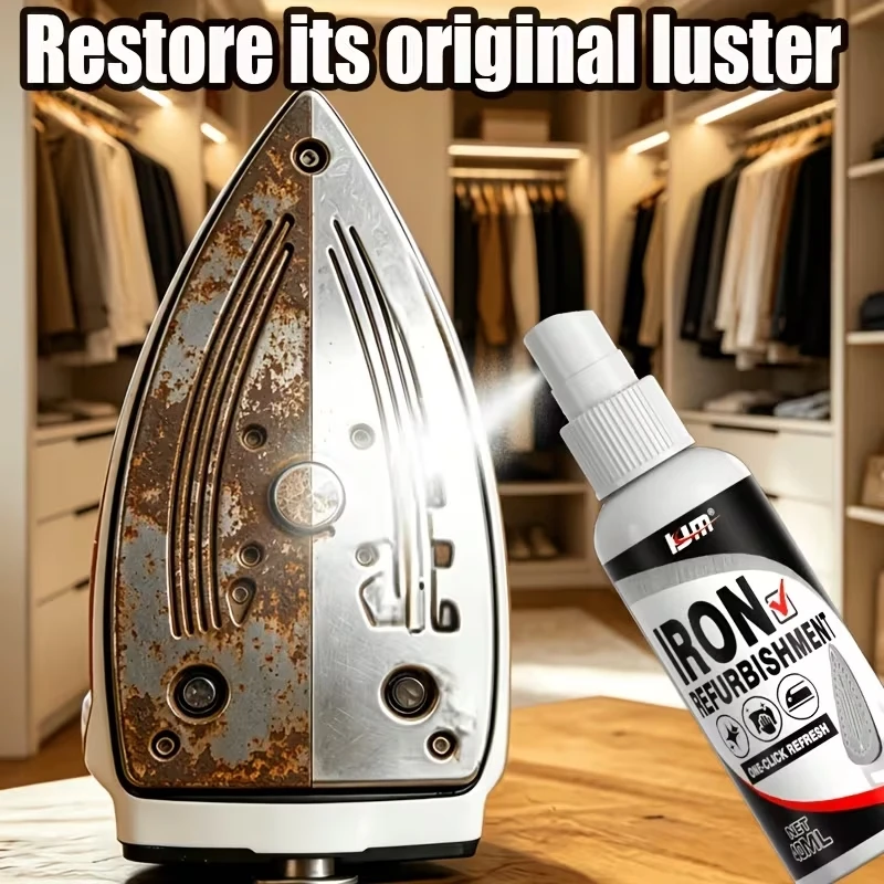 KJM Professional Iron Soleplate Repair Spray - Quickly Removes Scale and Scorch Marks on Iron Soleplates,Improves Ironing Smooth