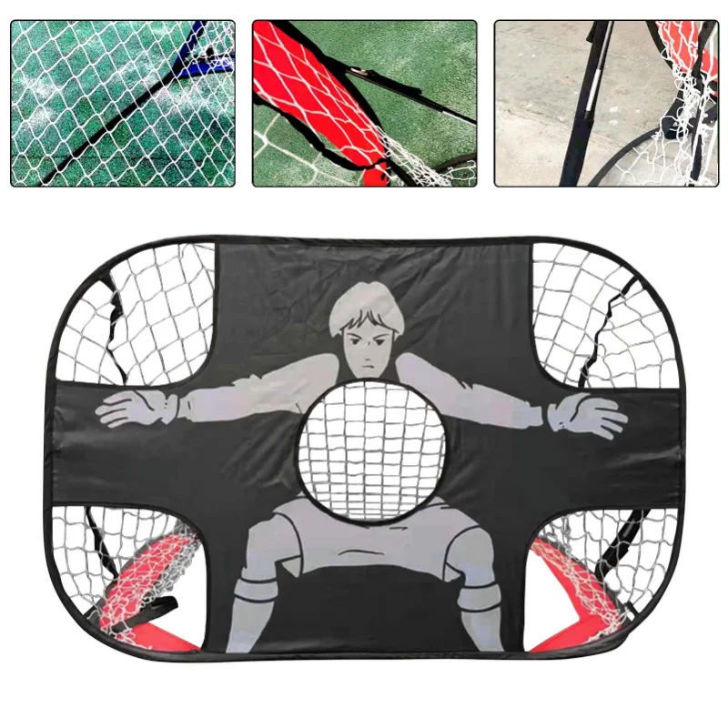 Giocattolo per porta da calcio pieghevole 2 in 1 per bambini Rete da porta portatile, allenamento per bambini - Regali di Natale, Halloween, Ringraziamento