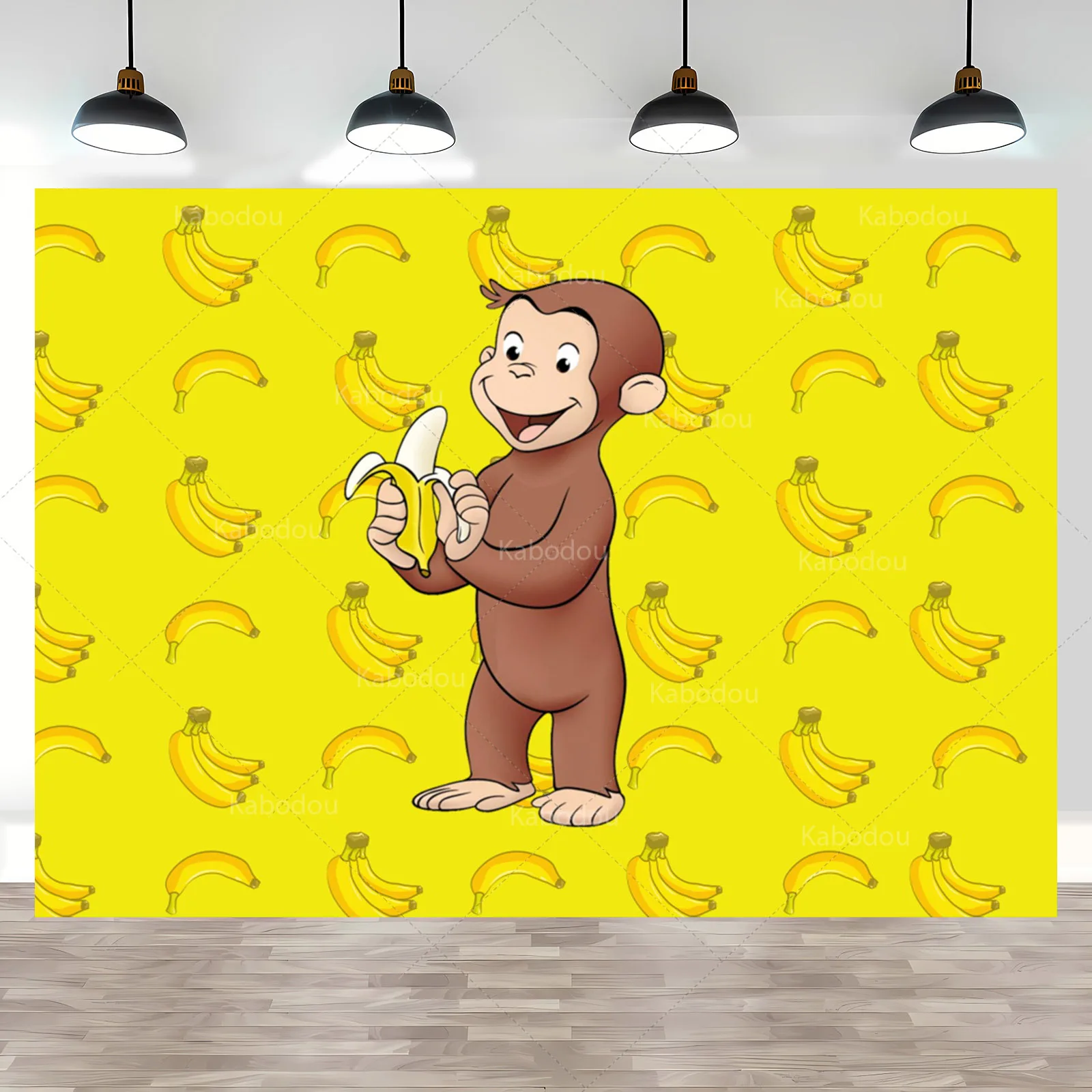 Curious George Monkey Theme Sq - Photography Lighting Backdrop recension och pris