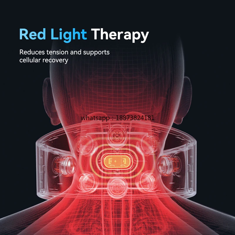 جهاز تدليك الرقبة الصوتي الذكي من المصنع مع اهتزاز نبض الحرارة وإضاءة LED لتخفيف الرقبة المنزلية والشحن السريع #1