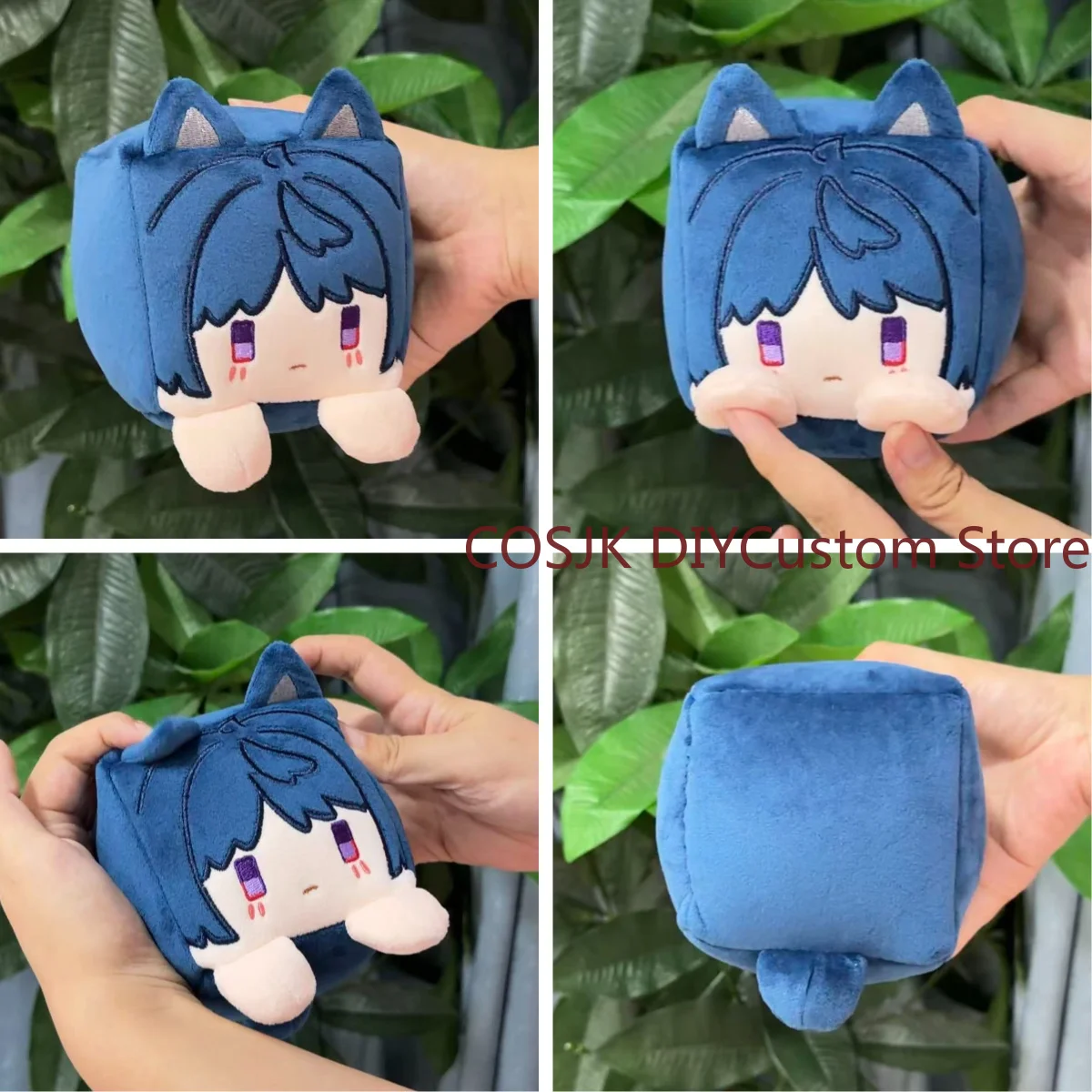 Anime Genshin Impact Wanderer, Lindo Cosplay, Muñeco de Peluche Versión Q, Juguetes de Peluche, Llavero de Bola de Algodón, Colgante, Regalo de Cumpleaños, Navidad