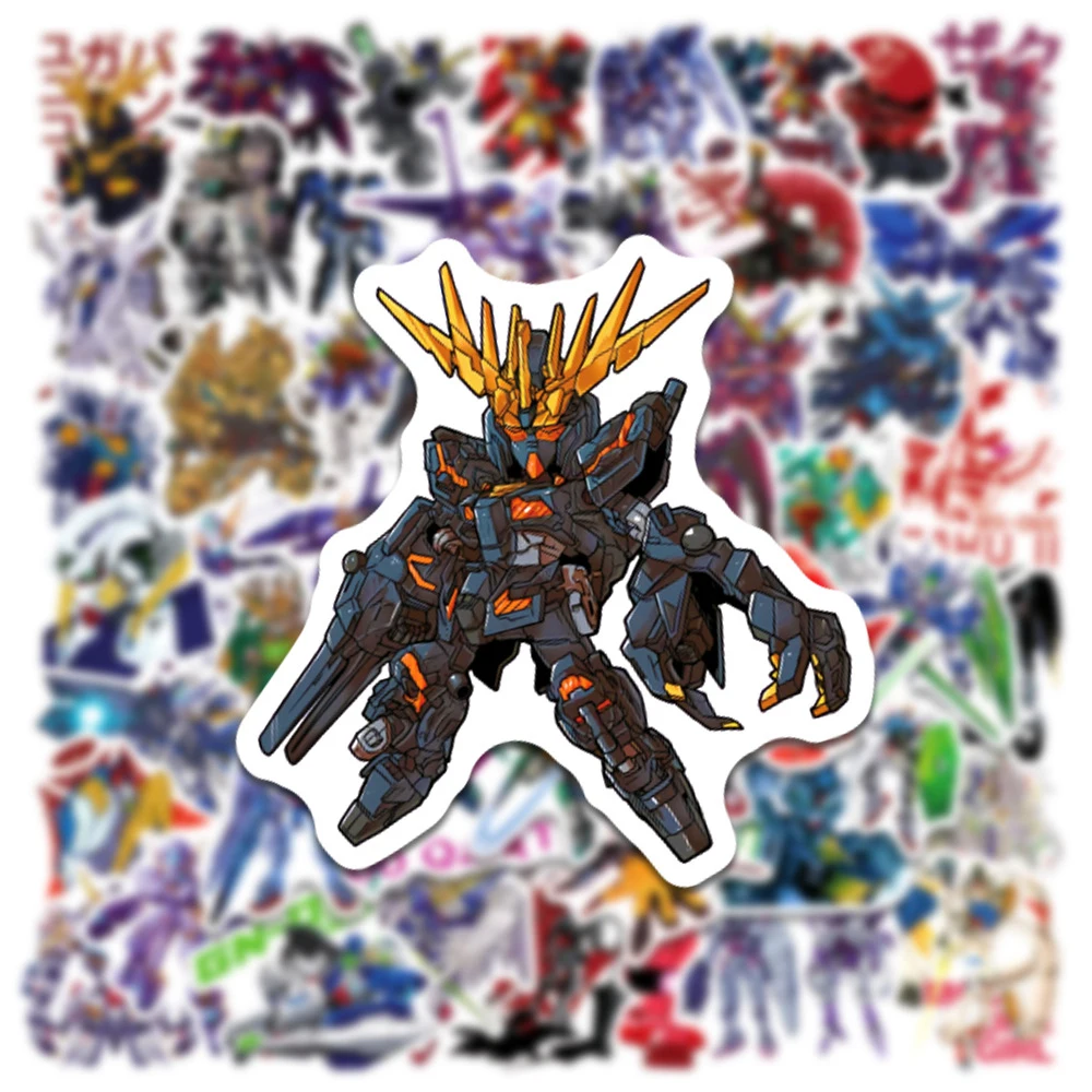 10/30/50pcs Classic Japan Anime GUNDAM Stickers Decoration Kids Decals Toy Phone Laptop Skateboard Cool Cartoon Graffiti Sticker