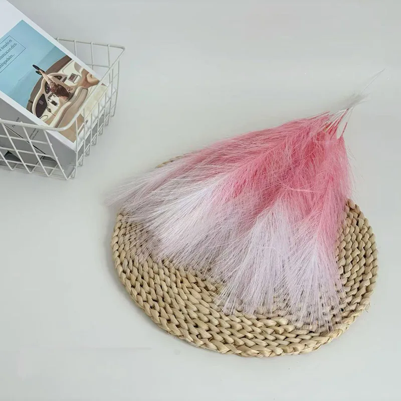 Simulated Reed Grass Wedding Decoration Flower Gradient Colorful Fake Peacock Tail 10/20pcs Flower Arrangement Accessories Props