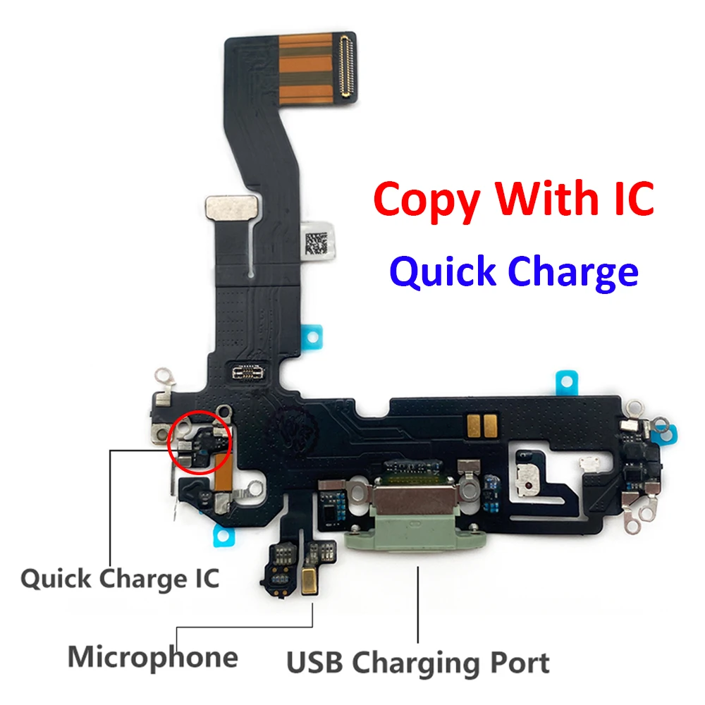 Nieuwe Usb Micro Charger Charging Port Dock Connector Microfoon Board Flex Kabel Voor Iphone 12 Pro Max 12 Mini Copy met Ic