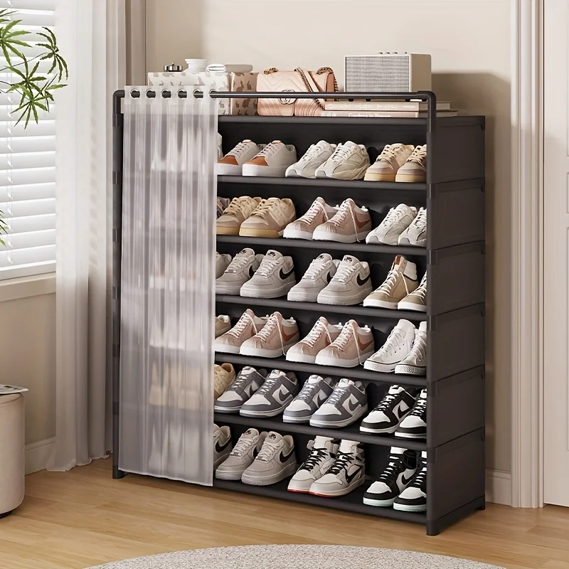 

1 Set Dustproof Foldable Shoe Display Rack, Multi-Layer Storage Shelf with Non-Slip Base, Easy To Clean, for Shoes Accessories