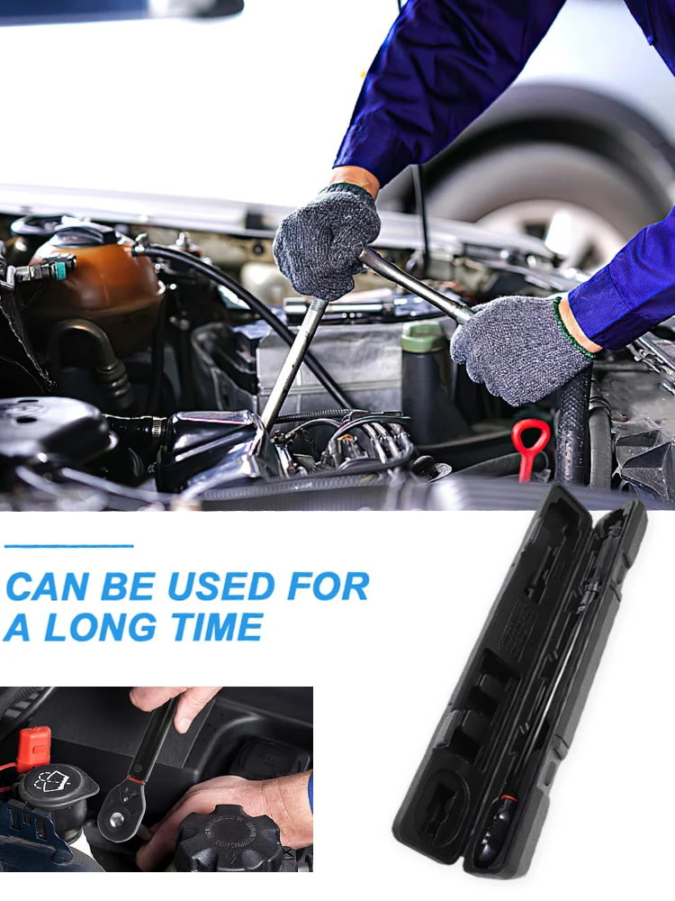 

3-230 Нм 1/2 "3/8" 1/4 "Динамометрический ключ из хром-ванадиевой стали для ремонта машин Профессиональный велосипедный автомобильный инструмент 1 шт.