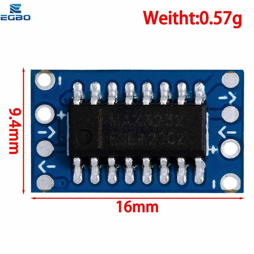 1 قطعة ~ 10 قطعة صغيرة RS232 MAX3232 المستويات إلى TTL مستوى محول مجلس لوحة تحويل مسلسل دروبشيبينغ EGBO