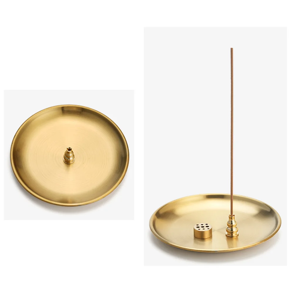 3 In 1 Incense Burner Brass Incense Holder 5.5 Inch Incense Sticks/Coil In Supporter Desktop Ornament Living Room Home Decor