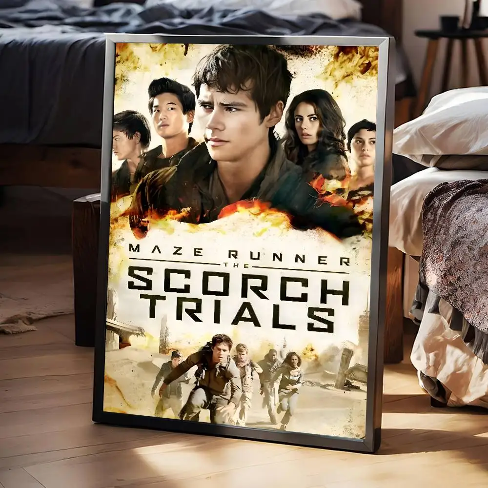 Póster de The Maze Runner, arte autoadhesivo, pegatina de papel impermeable, decoración de pared de habitación, cafetería, Bar