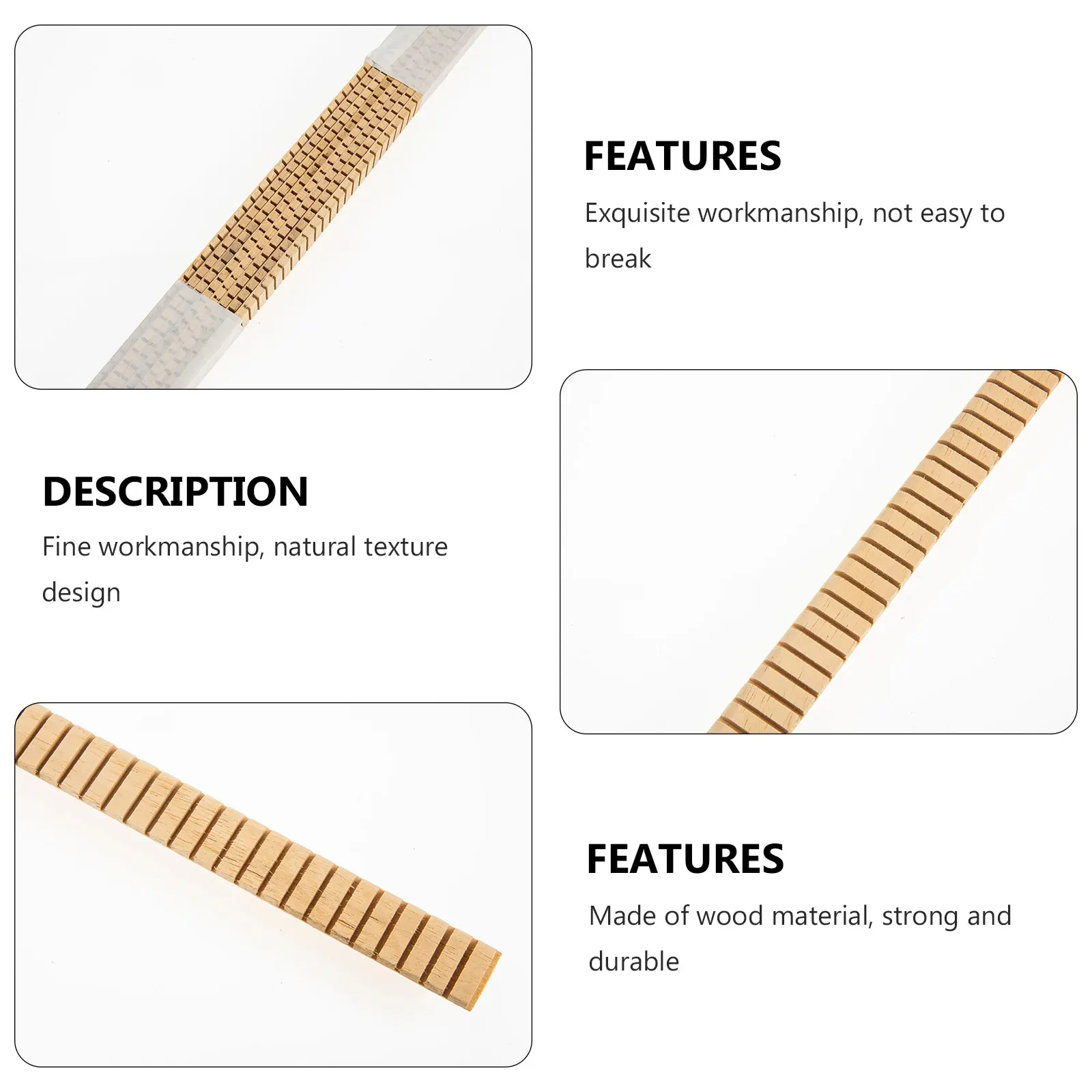 

8Pcs Wood Guitar Decorative Accessory Premium Flexible Purfling Strip for Acoustic Classical Guitar Ukulele Bass Replacement
