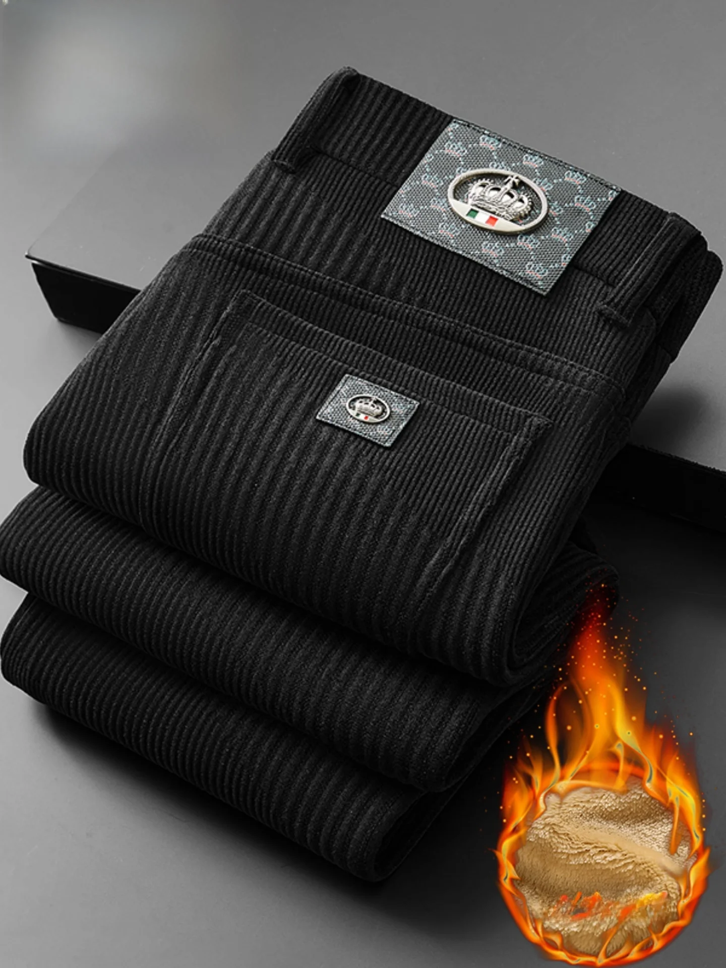 

Busin Casual Trousers Men's Autumn Winter New Sle Slim Fit Straight Leg Cotton Fce Luxury Faion Brand Zipper Waist