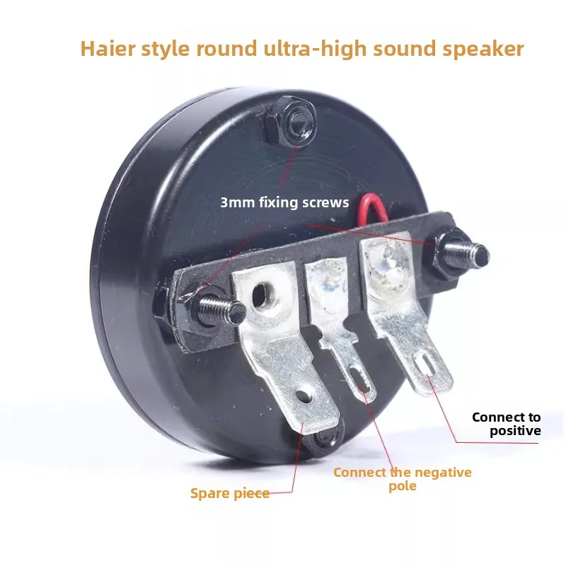 SOTAMIA 1PCS 1.5 Inch Round Pneumatic Ultra Tweeter Unit Black Fever HIFI Metal Shell Speaker Ribbon Tweeter
