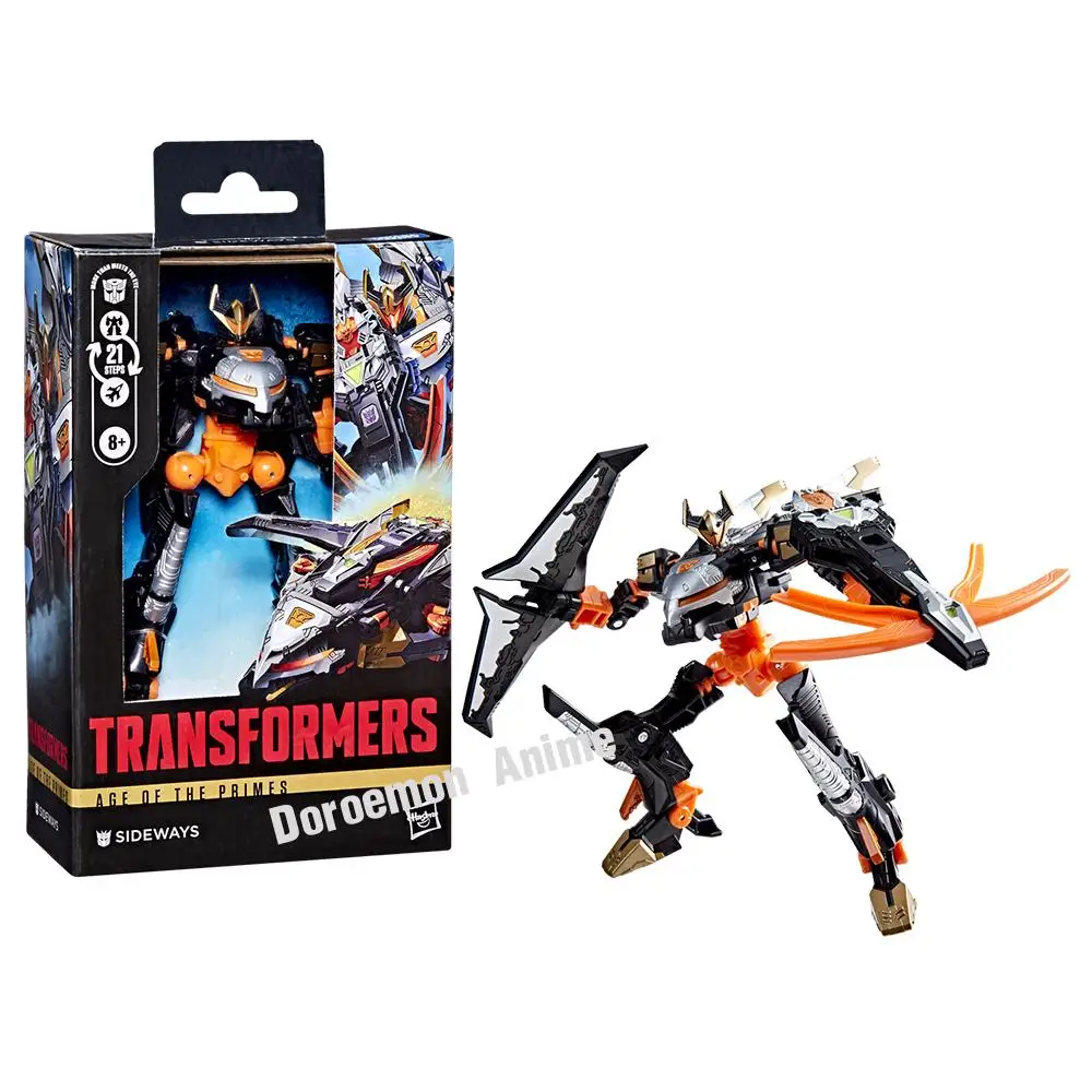 En Stock Original Hasbro Transformers Age of The Primes Deluxe Class Transformers: Cybertron Sideways figura de acción modelo regalos