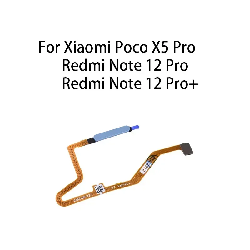

Home Power Button For Xiaomi Poco X5 Pro /for Redmi Note12Pro / Note12 Pro+ Fingerprint Sensor Flex Cable