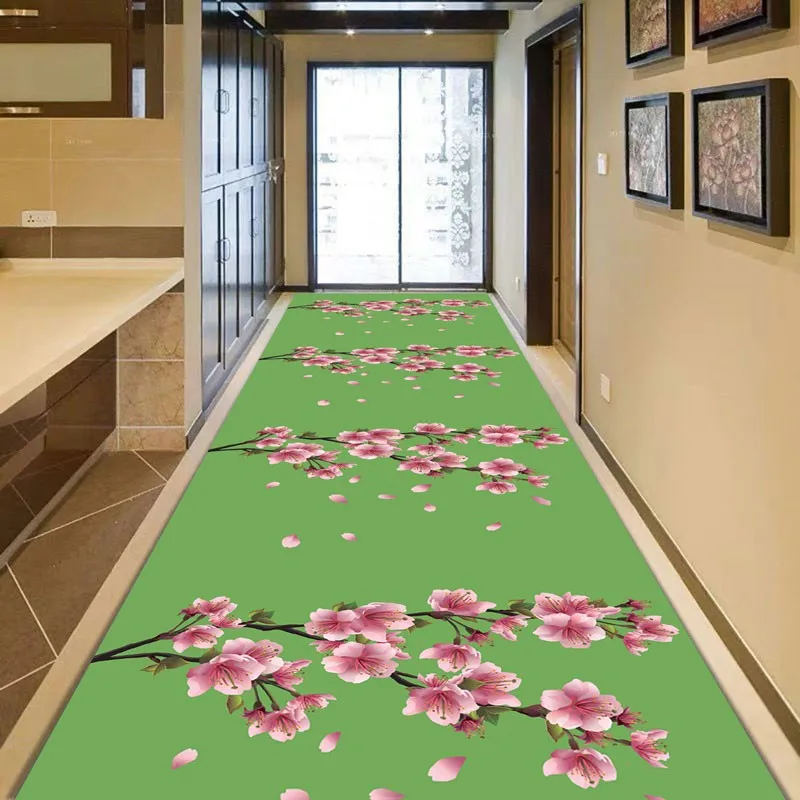 Reese Lint Free Carpet Long Rug For Living Room Veranda Bedroom Hallway Corridor Aisle Decor Sakura Blossom Japanese Cherry Tree