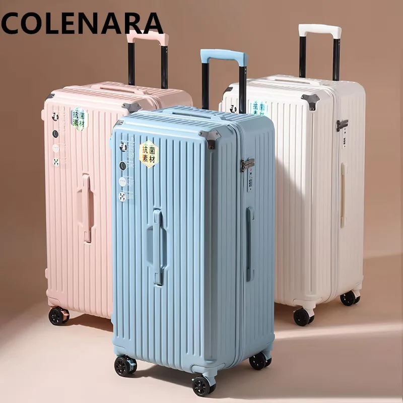 COLENARA Women's Suitcase Large Capacity Trolley Case Cart Style Travel Bag 24