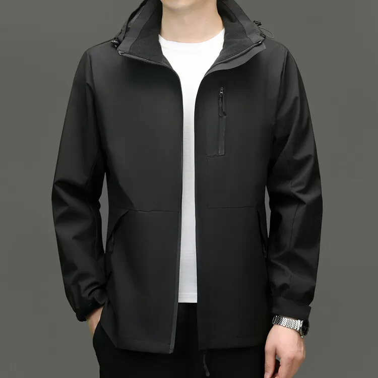 

Весенне-осенняя мужская цветная толстовка с капюшоном Jaet, повседневная спортивная одежда для папы среднего возраста, универсальная верхняя одежда из полиэфирного волокна