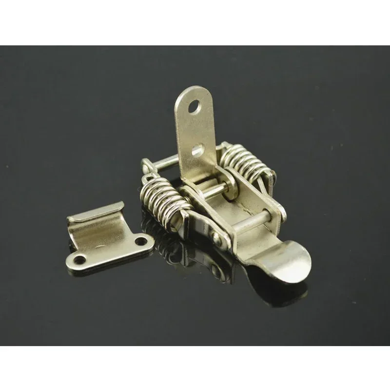 Upgrade S/L Iron Double Spring Buckle Wooden Box Toolbox Heavy Duty Lock With Lock Hole Electromechanical Box Accessories