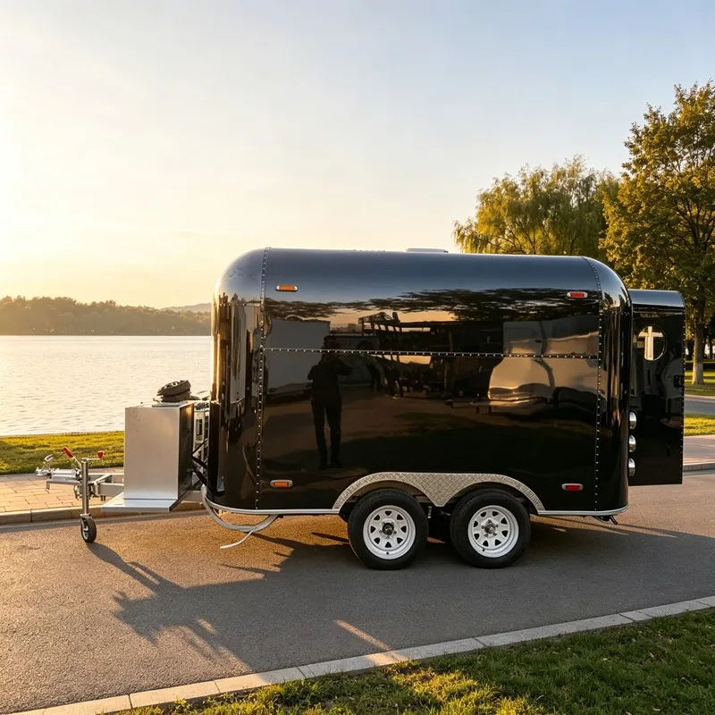 Customized 3.5M Mobile Food Trailer, Coffee & Ice Cream Cart with Custom Kitchen Setup
