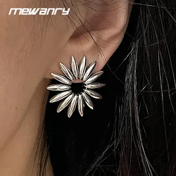 Mewanry Prevent Allergy Trendy Design Stud Earrings Jewelry for Women Vintage Creative Geometric Handmade Party Accessories Gift