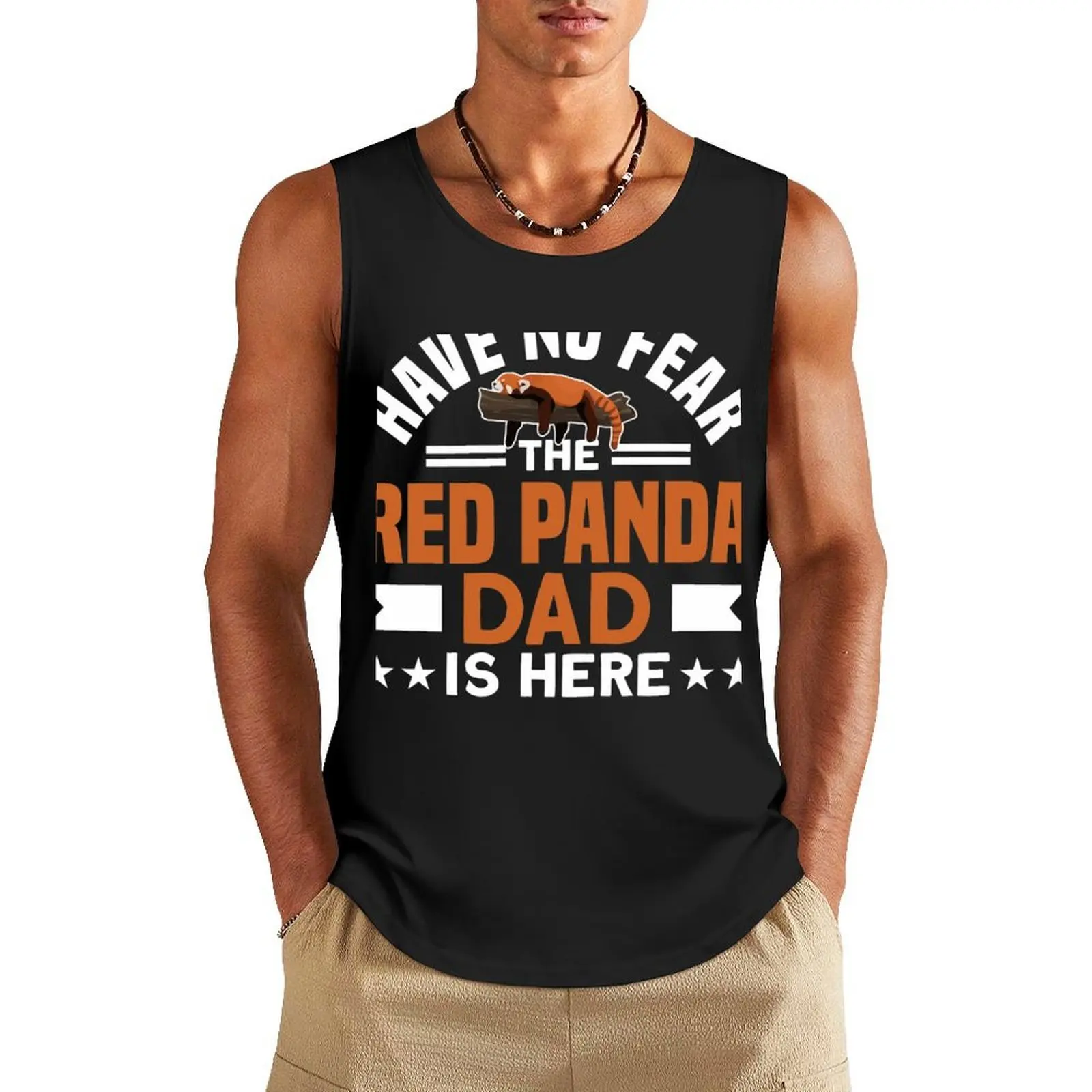 

Zookeeper The Red Panda Dad Is Here Red Panda Girl Tank Top Gym clothes bodybuilding sleeveless shirt man cute tops