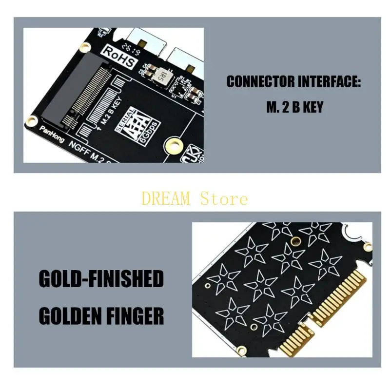 Plugs Play M.2 B SSDs To SATA3.0 Converters With Trim Support For Pc Upgrades Best Sale