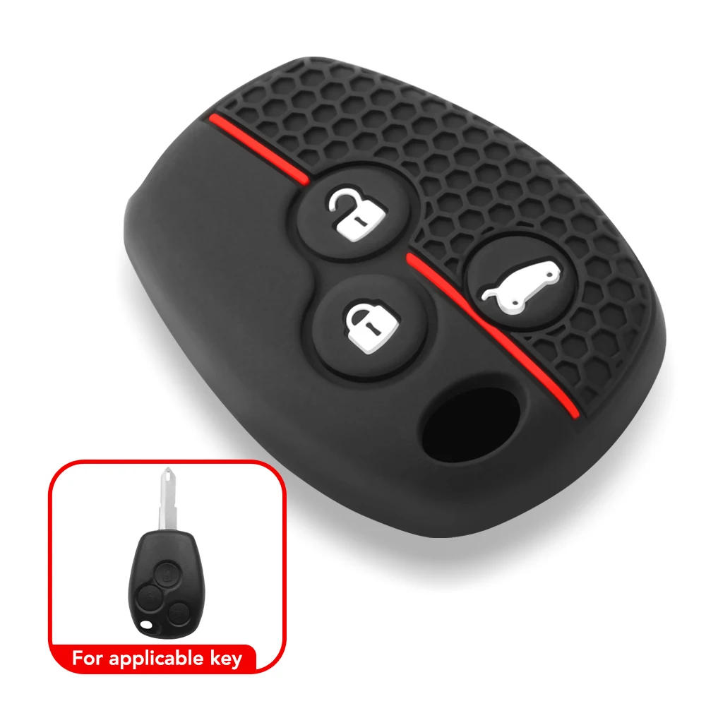 silicone car key case for renault trafic clio Duster Logan dacia sandero for Nissan terrano Almera