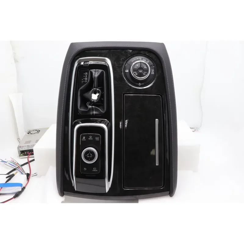 Car Central Control Panel Trim Storage Box for Armada Infiniti QX56/QX80 Parts Gear Shift Box Cigarette Lighter Hole