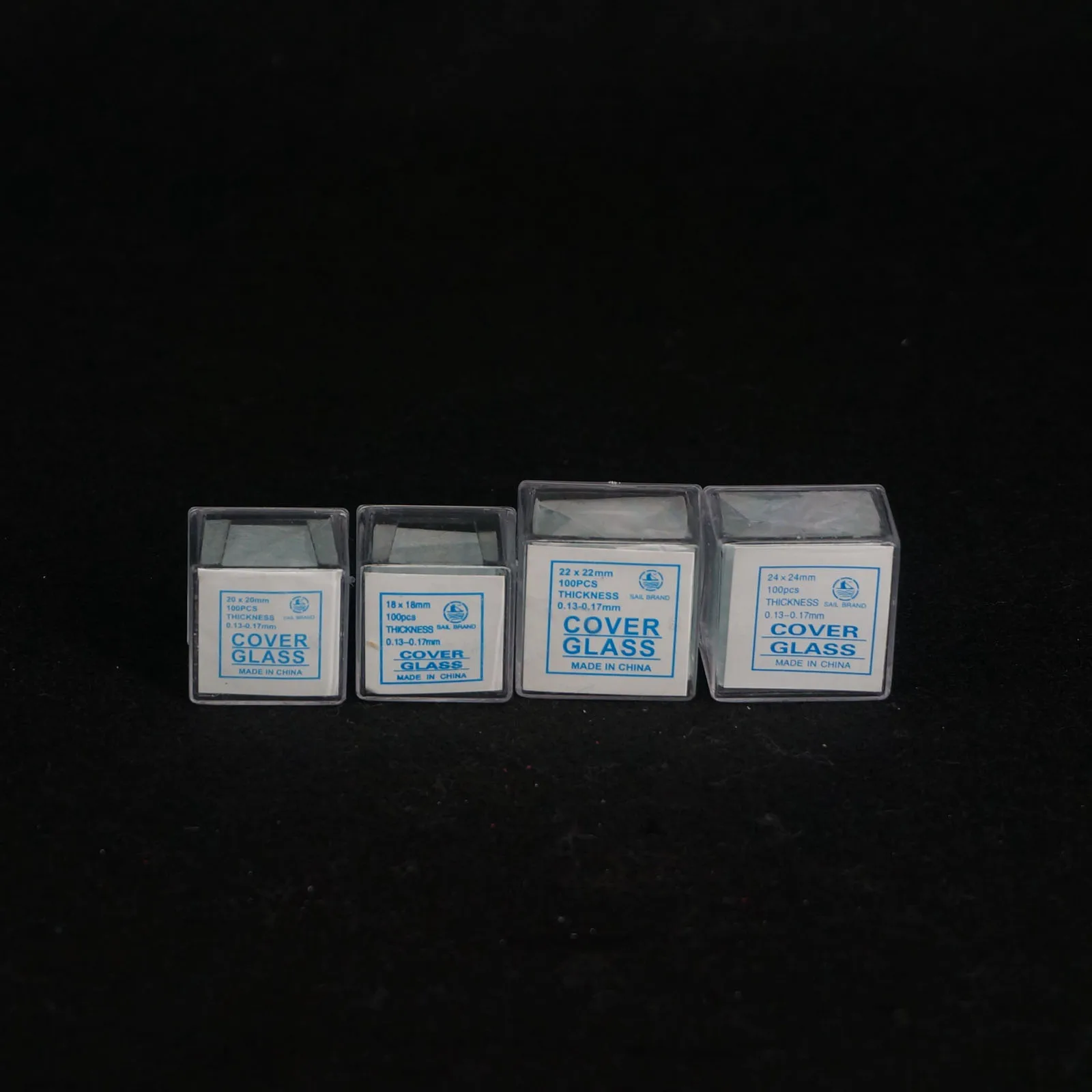 100PCS Mehrere Mikroskop Glas Rutsche Abdeckung Rutscht 0,13-0,17mm Dicke Labware