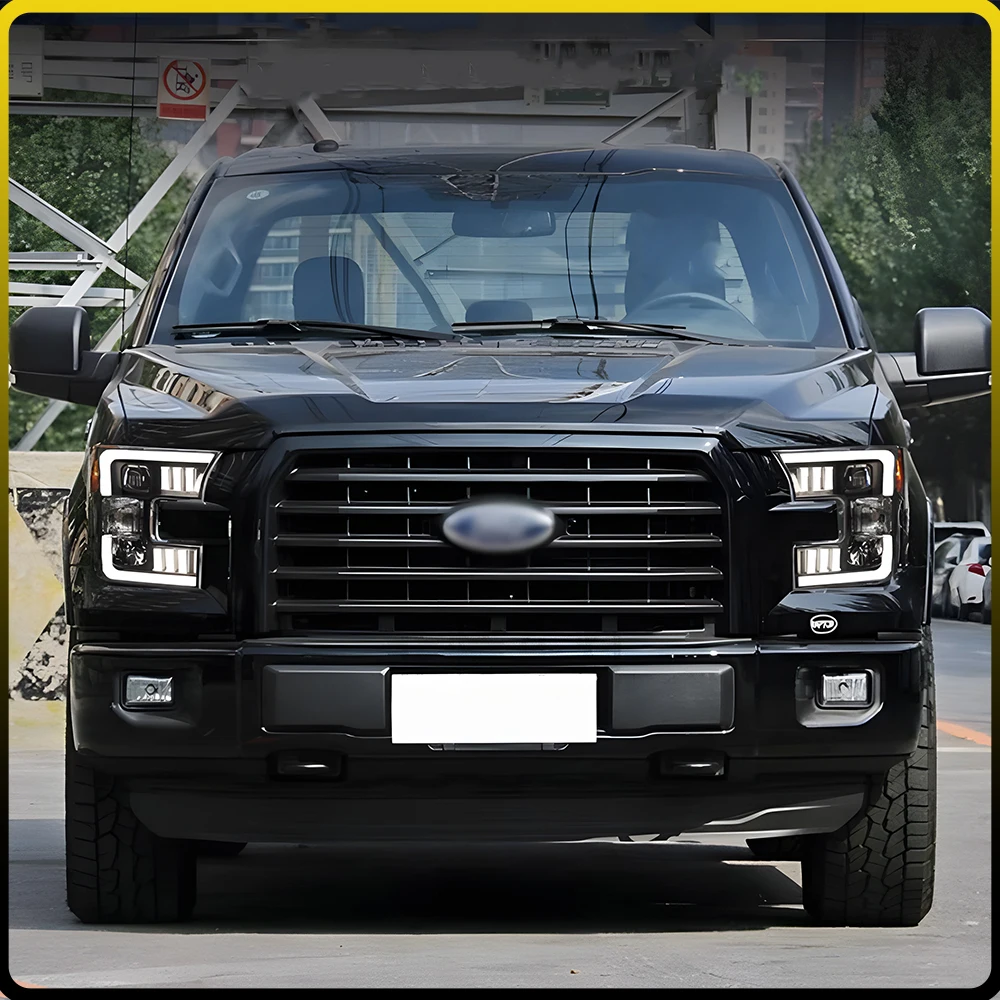 For Ford Raptor F150 2015-2017 LED Auto Upgrade  Style Headlights Assembly Projector Lens Car Tool Accessories Plug and Play