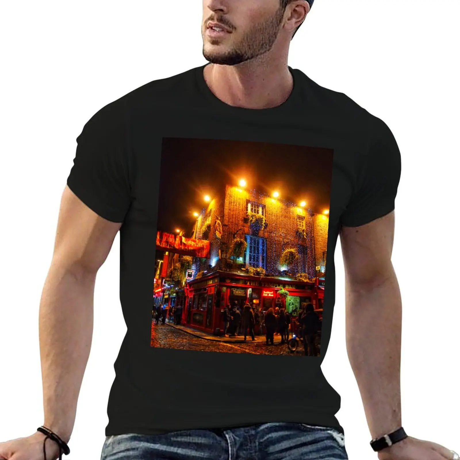 

Temple Bar Dublin, Ireland T-Shirt man t shirts for men casual man t shirts high quality luxury brand T-Shirt