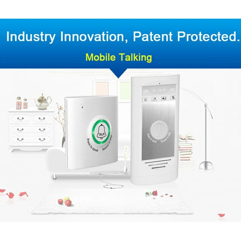 2.4G 무선 인터콤 초인종, 음성 양방향 인터콤 초인종, 홈 보안 액세스 제어 시스템 인터콤 초인종
