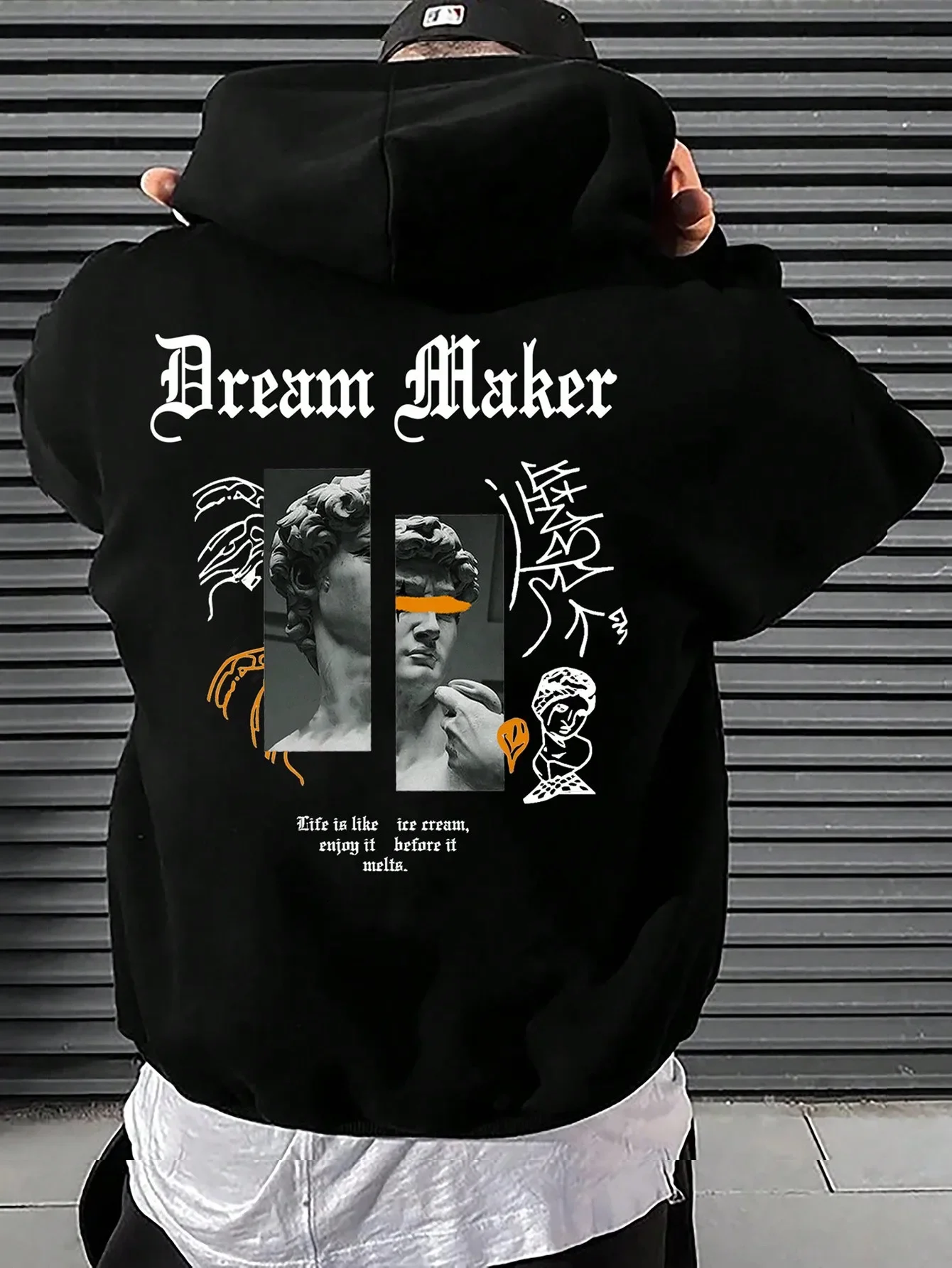 Dream Maker Printed Hooded Men Women High Quality Plus Size Hoodies Classic Simple Comfortable Sweatshirt Unisex Pullover