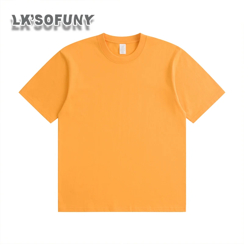LK'SOFUNY COTTON T-SHIRT SUMMER SOFT CREW NECK REGULAR SHOULDER SLIMMING UNDERSHIRT SOLID COLOR UNISEX SHORT SLEEVE