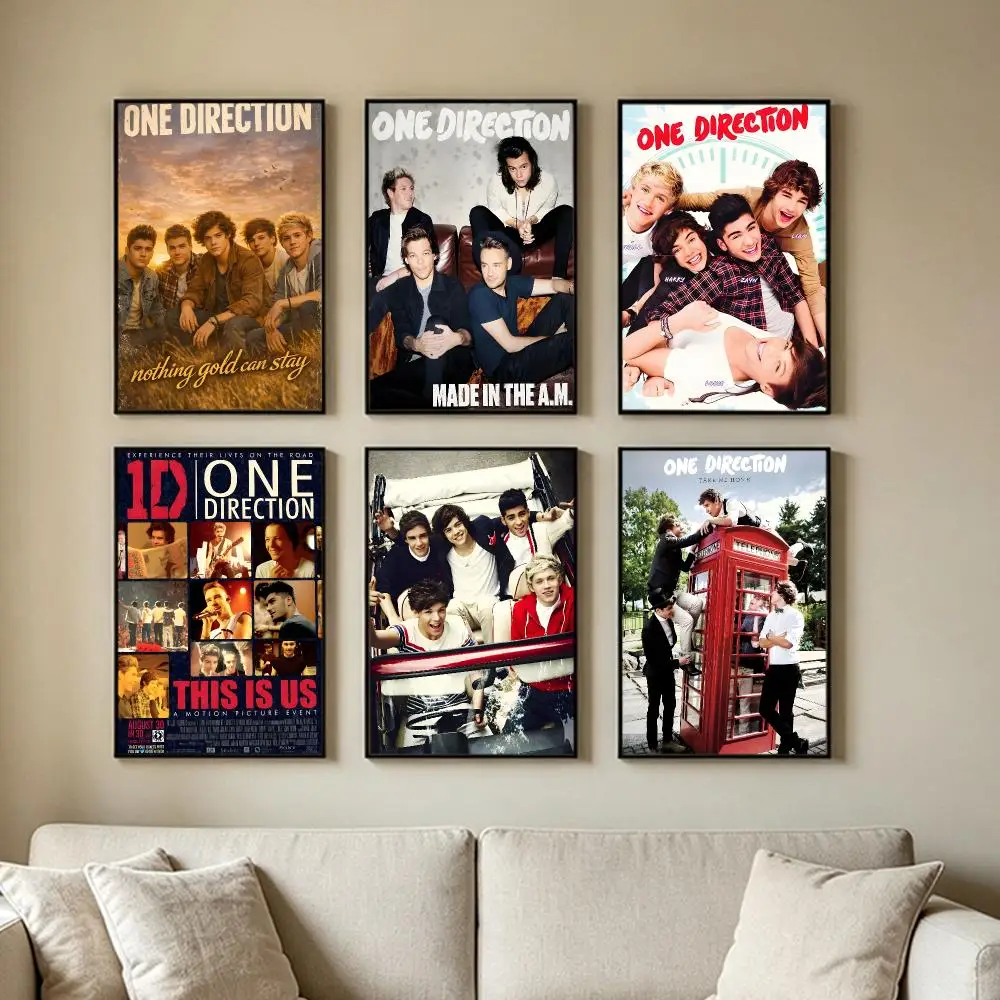 Music Band One D-Direction Poster Print Art Pictures Home For Living Room And Bedroom Wall Decor Frameless Painting