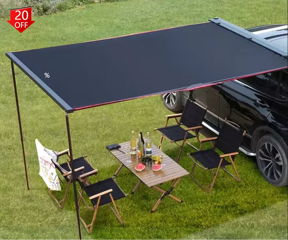 

Waterproof Retractable Car Awning Tent Outdoor Camper Tent Car Roof Side 4x4 Awning for SUV Caravan Privacy Screen Outdoor Tent