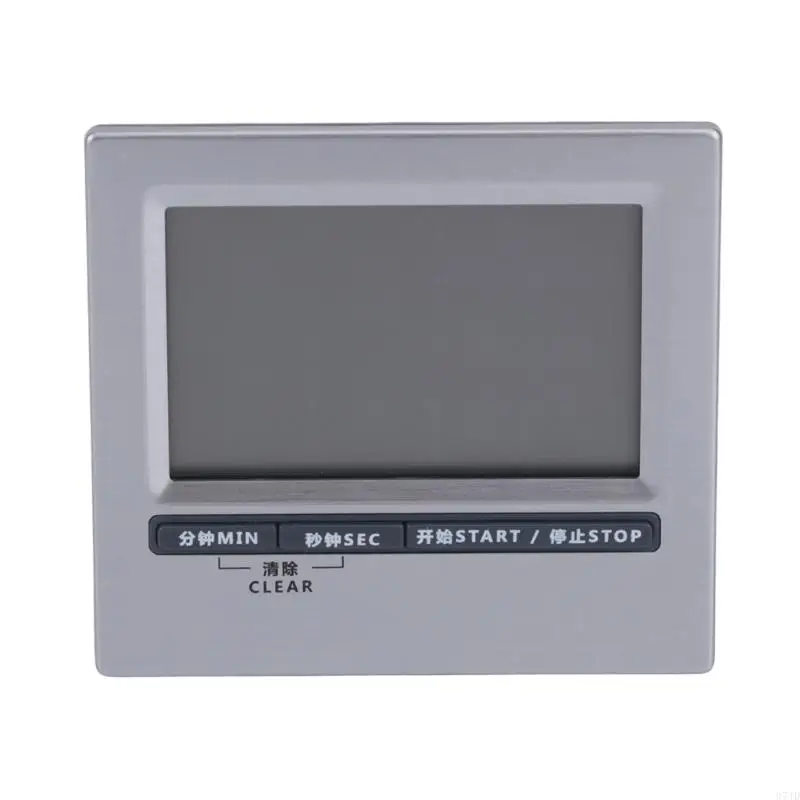 Large Screen Kitchen Timer Digital Count Down Clock with LCD Display For Baking Study Sports ABS Aluminum 37JD