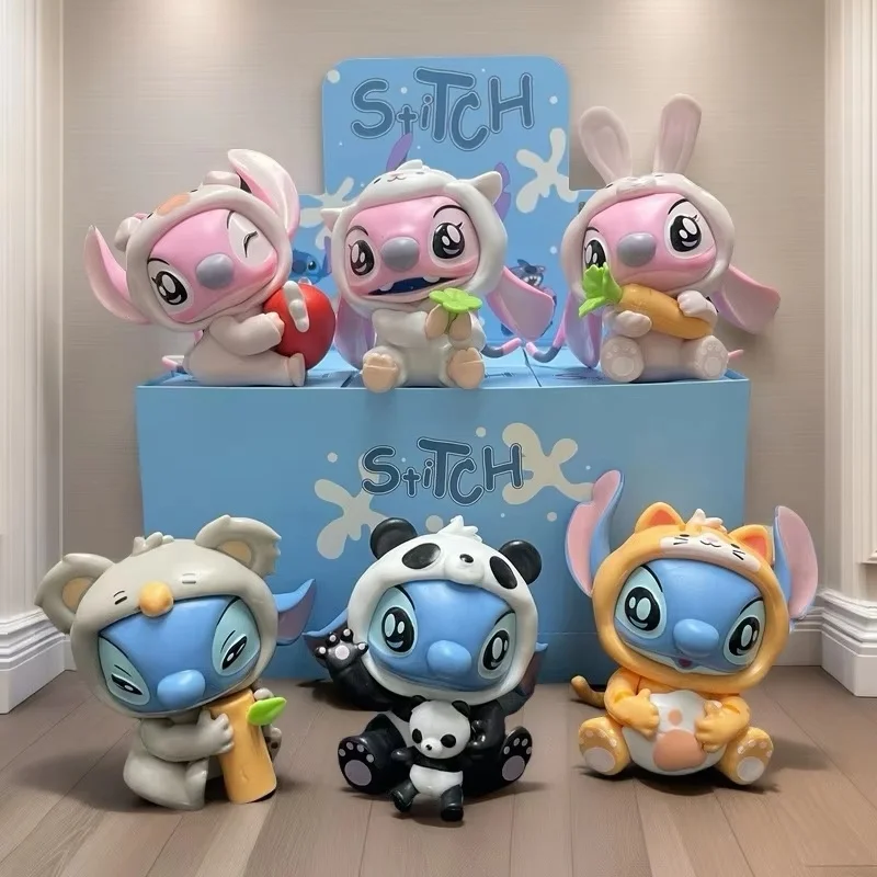 

Authentic Disney Lilo & Stitch Series Stitch Animal Party Blind Box Ornament Model Cute Doll Toy Children'S Birthday Gifts