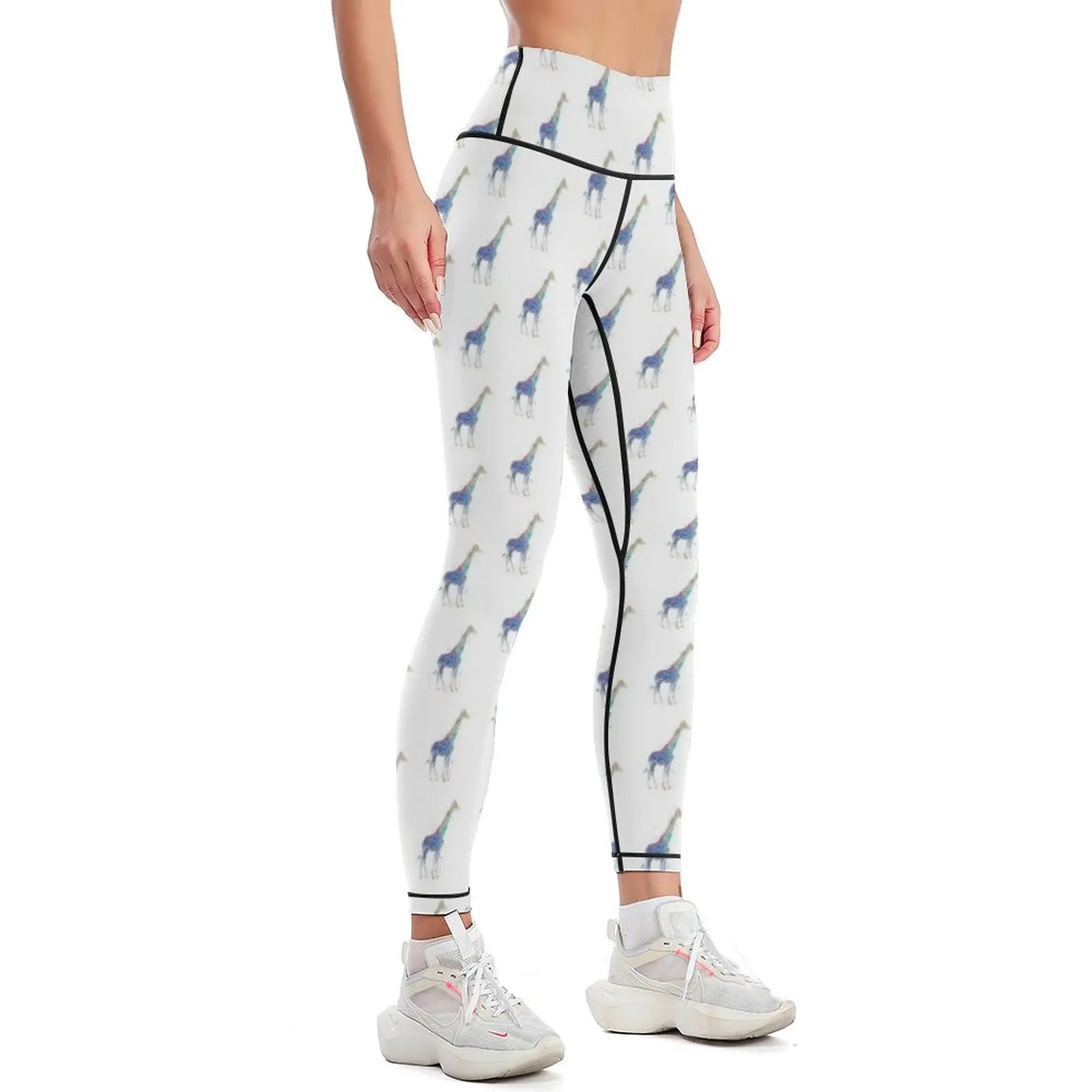 Blue Giraffe Leggings sports for gym Women's push up Womens Leggings