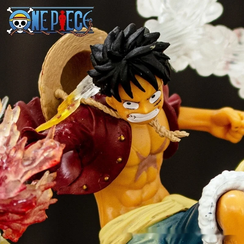 Figurine Anime da 18cm un pezzo rufy con effetti speciali fantastici ornamento da tavolo decorazioni per soggiorno giocattoli regali di compleanno