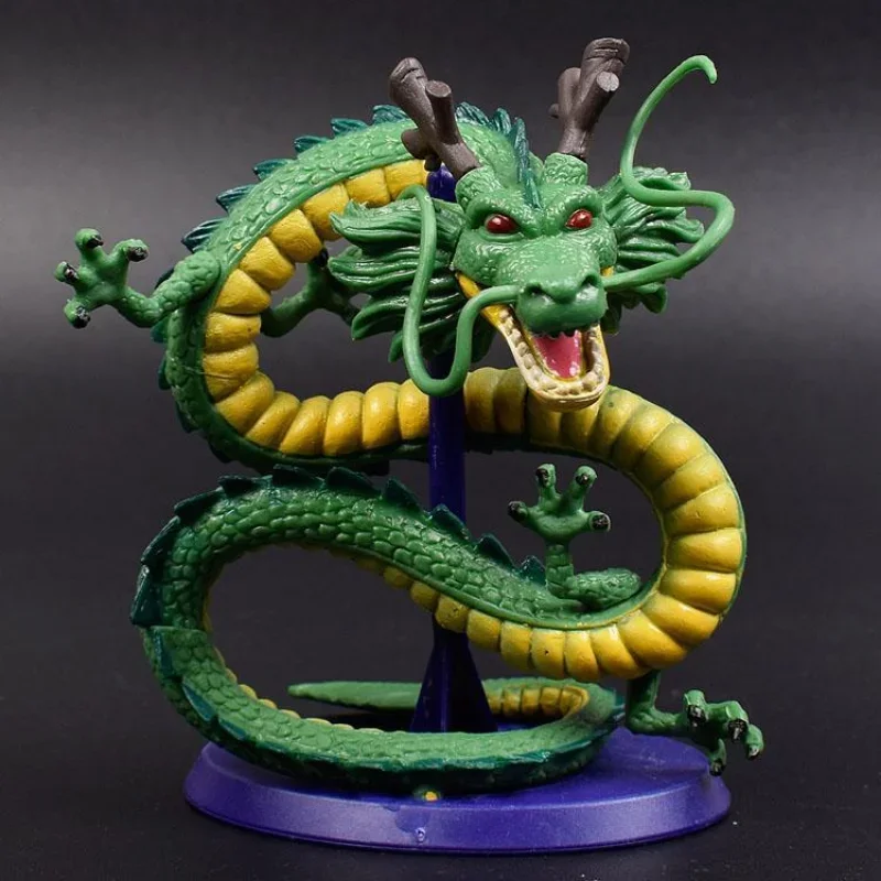 11Cm Dragon Ball Cyan Dragon Handmade Model Decoration Dragon Ball Z Anime Shenron Doll Toy Ornaments Children Boy Birthday Gift