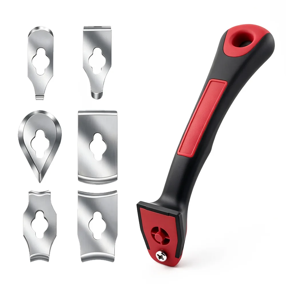 contour-paint-scraper-set-with-soft-grip-ergonomic-handle-6-stainless-steel-blades-for-woodworking-paint-varnish-removal