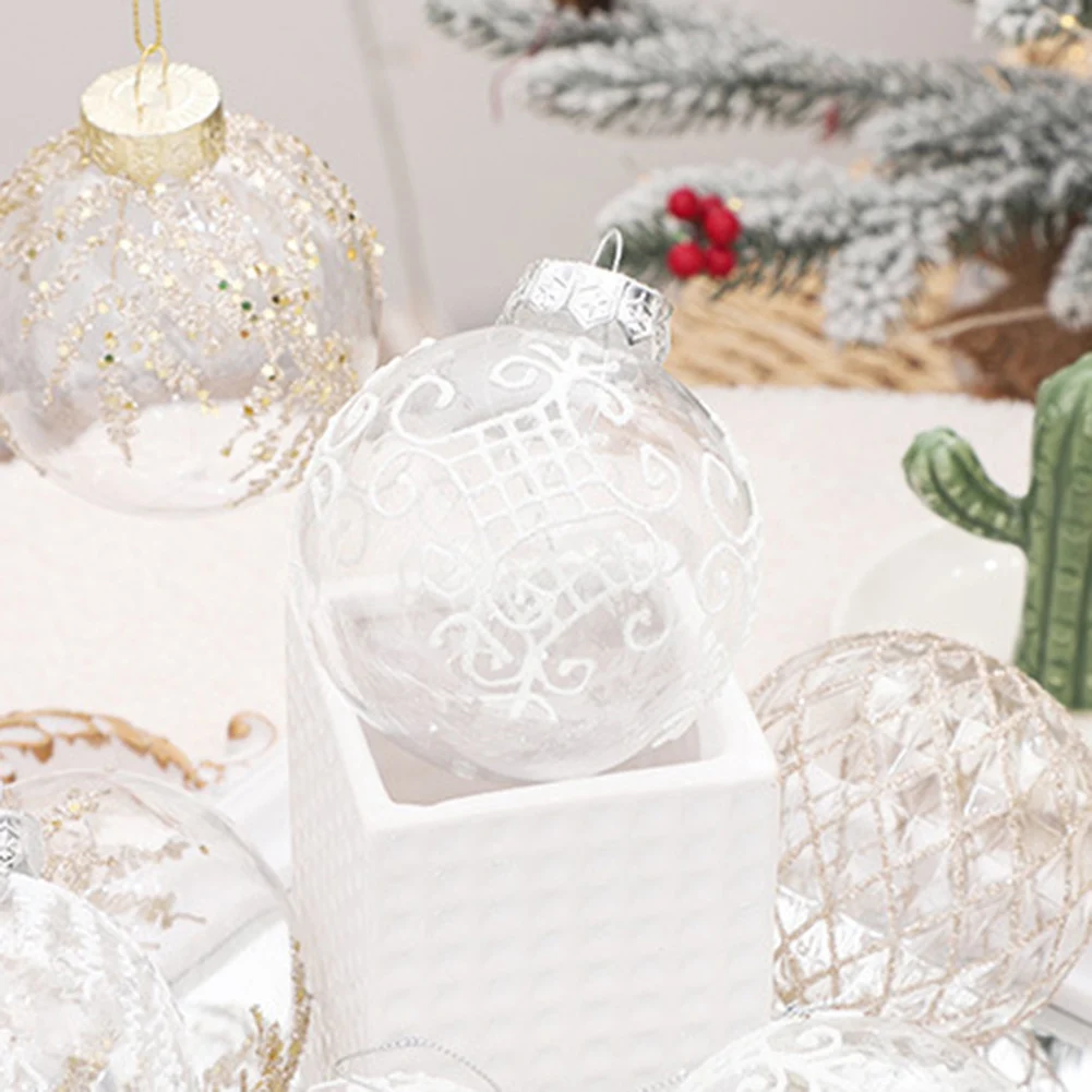 Simplify Your Holiday Preparations with Our Nine Piece Collection of Clear Plastic Ornaments (Each at an Size)