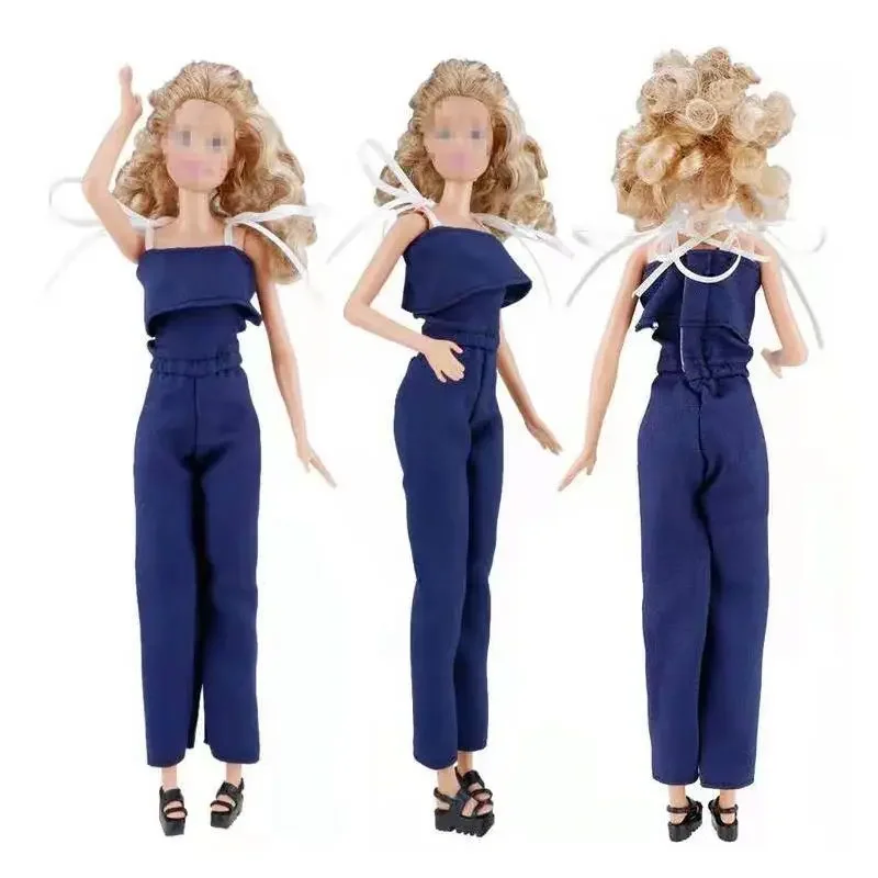 Ropa de muñeca de 11,5 pulgadas, mono de gasa azul para Ropa de muñeca Barbie, trajes de princesa, bata, accesorios para casa de muñecas BJD 1/6