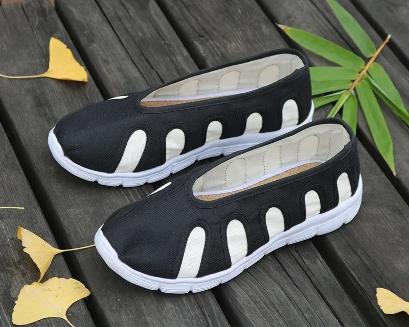 أحذية الكونغ فو تاي تشي وينج تشون الصينية التقليدية فنون الدفاع عن النفس أحذية رياضية Wudang Taoist قماش قطني يدوي قابل للتنفس