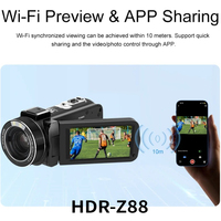 Professional Digital Camcorder Camera Z88 4K 10X Optical Zoom 3inch for YouTube Vlog Home Videos Recorder Support WIFI viewing