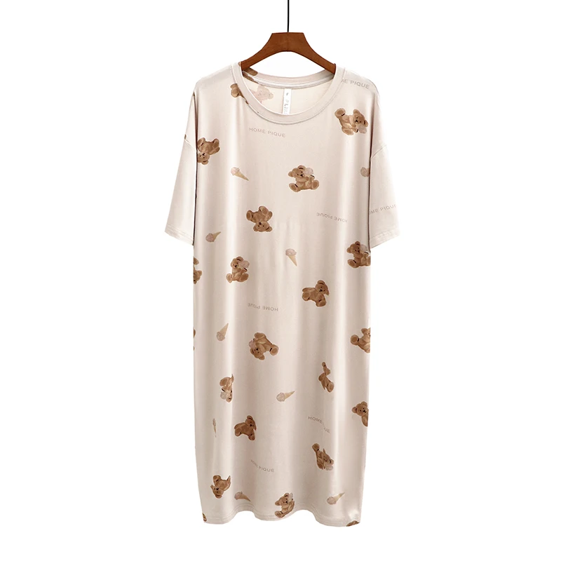 Women New Arrival Gown Robe Casual Sleepwear Modal Night Gown Robe Soft Homewear Intimate Lingerie Cute Nightwear Sleepwear Robe