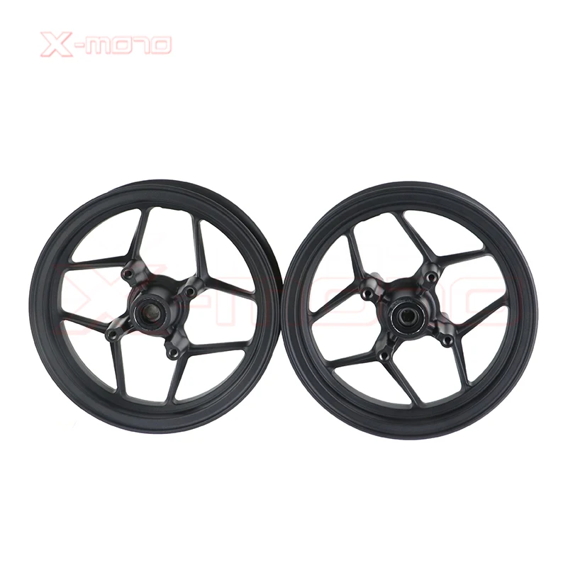 12/15mm hole10inch Front 2.15-10 and Rear 2.50-10 with Sprocket & Disc brake Rims Refitting for Dirt bike Pit Bike Vacuum Wheel